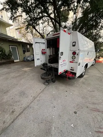 Magnet Plumbing service vehicle on-site for Faucet Repair in Virginia Key